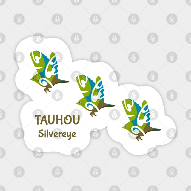 Silvereye TAUHOU New Zealand Bird Sticker by mailboxdisco